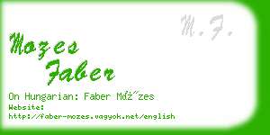 mozes faber business card